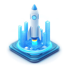 科技行业3D毛玻璃质感图标