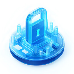 科技行业3D毛玻璃质感图标