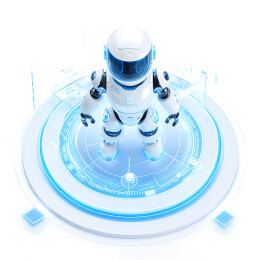 科技行业3D毛玻璃质感图标