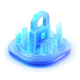 科技行业3D毛玻璃质感图标