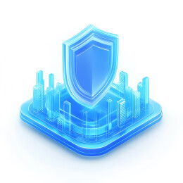 科技行业3D毛玻璃质感图标