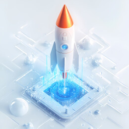 科技行业3D毛玻璃质感图标