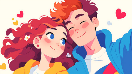 情人节扁平插画