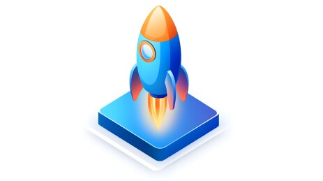 3D火箭发射台创意图标