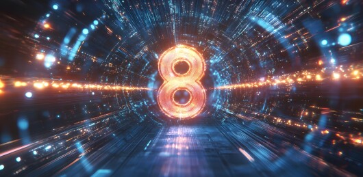 科技感十足的炫彩数字