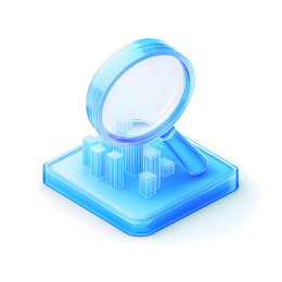 放大镜科技3D毛玻璃质感icon