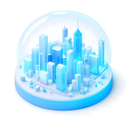 建筑科技3D毛玻璃质感icon