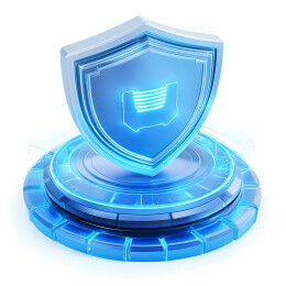 盾牌科技3D毛玻璃质感icon