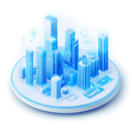 建筑科技3D毛玻璃质感icon