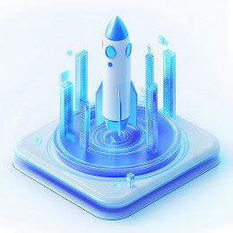 火箭科技3D毛玻璃质感icon