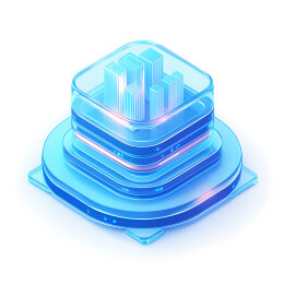 数据科技3D毛玻璃质感icon