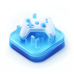 游戏手柄科技3D毛玻璃质感icon