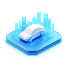 汽车科技3D毛玻璃质感icon