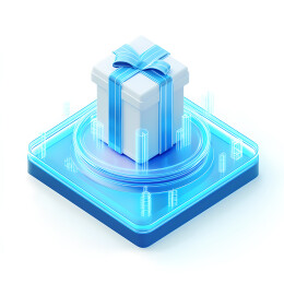 礼盒科技3D毛玻璃质感icon