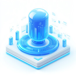 数据科技3D毛玻璃质感icon