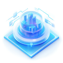 数据科技3D毛玻璃质感icon