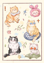 水彩动物可爱插画