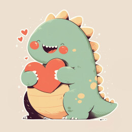 卡通小怪兽小恐龙插画