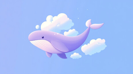 一只可爱的海豚在海里游泳