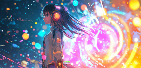 梦幻少女未来科技背景