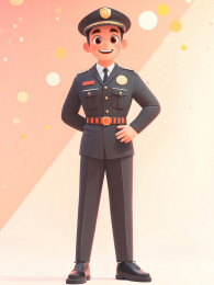 卡通警察形象展示