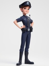 卡通警察角色展示