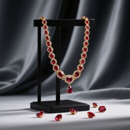 红宝石项链展示