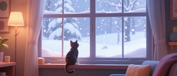 趴在窗台上的猫