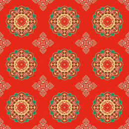 唐代织锦上的宝相花纹