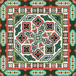 宋代建筑平綦彩画上的花蝶纹