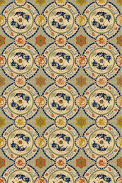 南宋装裱经皮上的狮子戏球毬路纹