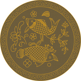 南宋錾刻银盘上的双鱼纹