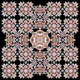 近现代贵州苗族挑花拼花上的八角花纹