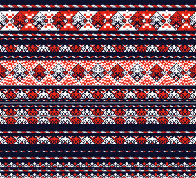 海南黎族筒裙上的变形蛙纹