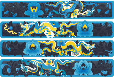 明代山西寺庙屋脊上的龙纹琉璃