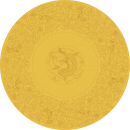 唐代陕西银碗上的卷草花卉动物团龙纹