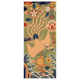 明代北京京绣经皮上的凤凰葫芦纹