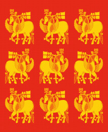 唐代织锦上的翼马纹