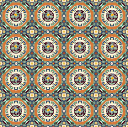 唐代敦煌平棊上的立雁联珠莲花纹