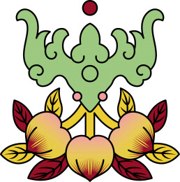 蝙蝠寿桃纹纹样