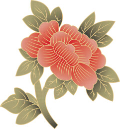 牡丹花纹纹样