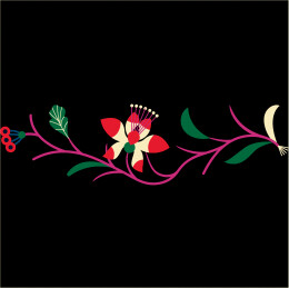 折枝花卉纹纹样