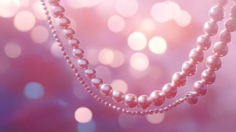 首饰架上的珍珠项链