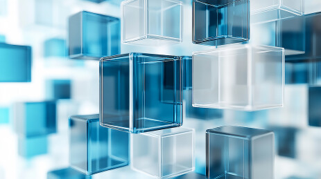 蓝色科技感信息数字化立体背景 