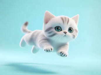 可爱猫咪飞跃画面