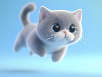 可爱猫咪飞跃画面