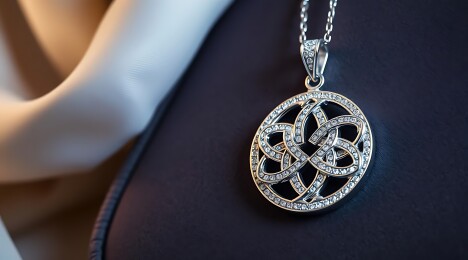 银色项链闪耀光芒精致设计引人注目