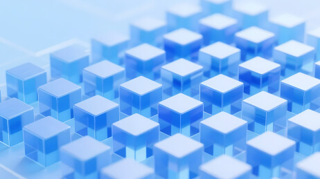 蓝色立方体网格科技风