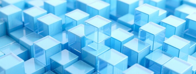 透明方块科技感场景