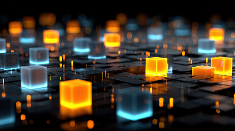 发光立方体科技场景